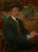 Portrait of a man with a hat - Olga Boznańska — artwork view