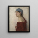 Retrato de una mujer, mujer gitana - Olga Boznanska — cuadro enmarcado en la pared