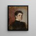 Autorretrato (conflicto de casos) - Olga Boznańska — cuadro enmarcado en la pared