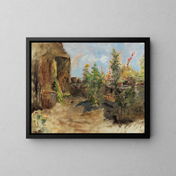 Jardín de granja - Olga Wisinger-Florian — cuadro enmarcado en la pared
