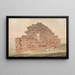 Ruinas de iglesia en Groenlandia, ilustración para WA Graah, viaje de exploración por la costa este de Groenlandia 2 - Oluf Olufsen Bagge — cuadro enmarcado en la pared