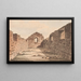 Ruinas de una iglesia en Groenlandia, ilustración para el viaje de exploración de W.A. Graah en la costa este de Groenlandia - Oluf Olufsen Bagge — cuadro enmarcado en la pared