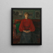 Portrait of the artist Kris Laache Torne - Oluf Wold-Torne — framed artwork on a wall