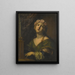 Santa Cecilia con una corona de flores tocando el órgano - Onorio Marinari — cuadro enmarcado en la pared