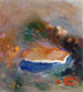 Ophélie con un velo azul en el agua - Odilon Redon — vista de la obra