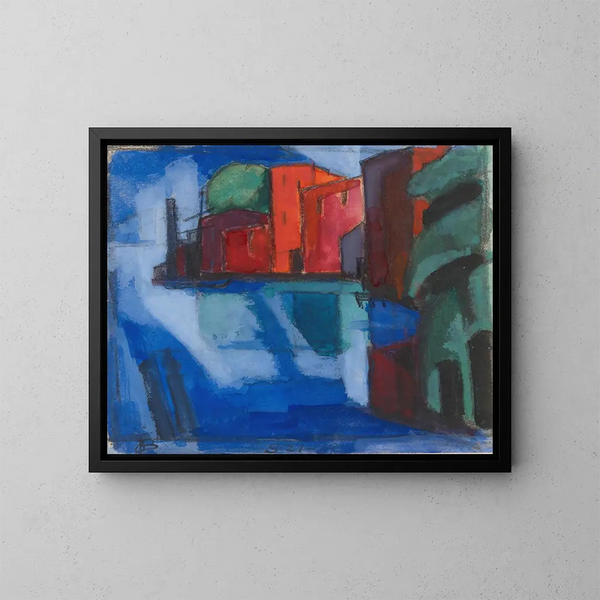 Valle de Passaic a principios de la primavera - Oscar Bluemner — cuadro enmarcado en la pared