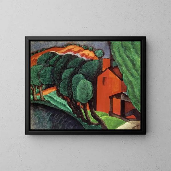 Noche luminosa - Oscar Bluemner — cuadro enmarcado en la pared