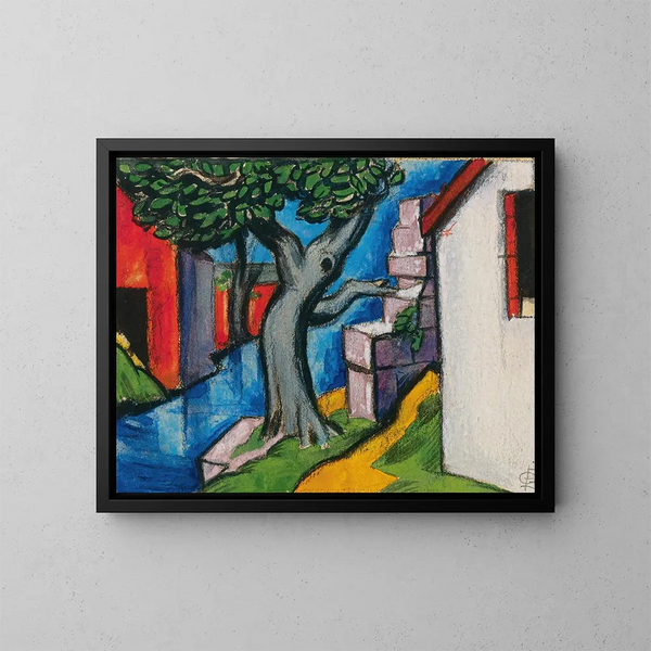 Árbol místico - Oscar Bluemner — cuadro enmarcado en la pared