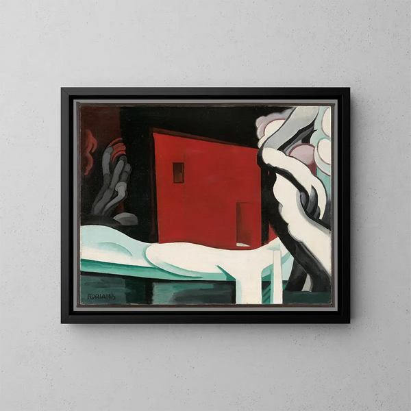 Nieve y brillo - Oscar Bluemner — cuadro enmarcado en la pared