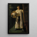 Self-portrait in electric light - Oscar Parviainen — framed artwork on a wall