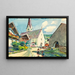 Église à Mieders au Tyrol - Oskar Laske — framed artwork on a wall