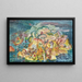 L'Île enchantée Storm - Oskar Laske — framed artwork on a wall