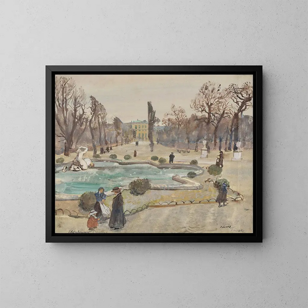 Invierno en Schönbrunn - Oskar Laske — cuadro enmarcado en la pared
