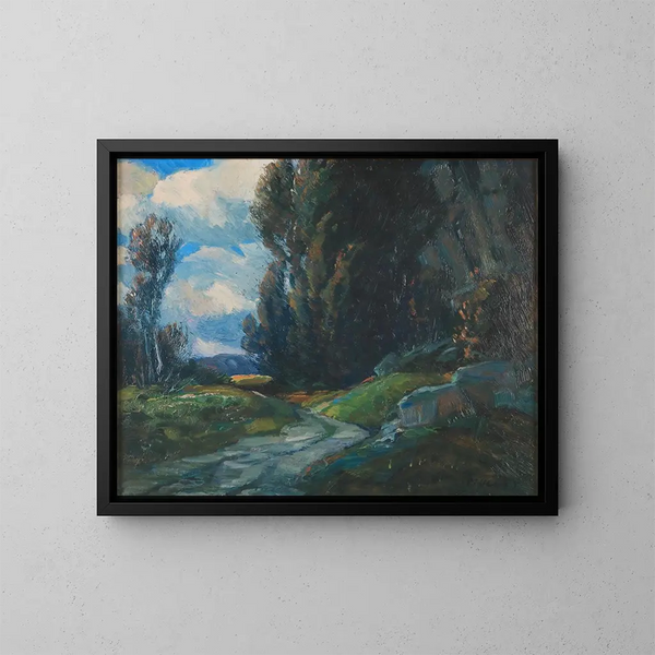 Camino solitario - Oskar Mulley — cuadro enmarcado en la pared
