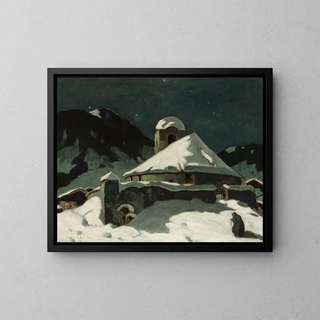 Oskar Mulley - Winternacht im Bergdorf.webp