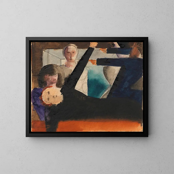 Diálogo de la acusación - Oskar Schlemmer — cuadro enmarcado en la pared