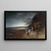 Noche en la costa - Oswald Achenbach — cuadro enmarcado en la pared