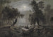 a Romantic forest landscape at moonlight - Oswald Achenbach — artwork view