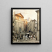 Funerales en Palestrina - Oswald Achenbach — cuadro enmarcado en la pared
