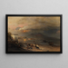 Golfo de Nápoles - Oswald Achenbach — cuadro enmarcado en la pared