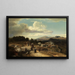Promenade dominicale dans la campagne romaine - Oswald Achenbach — framed artwork on a wall