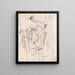 Composición cubista, La Cabeza - Oto Gutfreund — cuadro enmarcado en la pared
