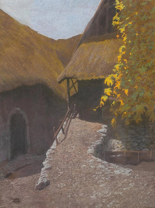 Otto Barth - Gehft mit wildem Wein im Sonnenlicht.webp