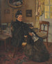 Anciana sentada en la sala de espera - Otto Bruenauer — vista de la obra