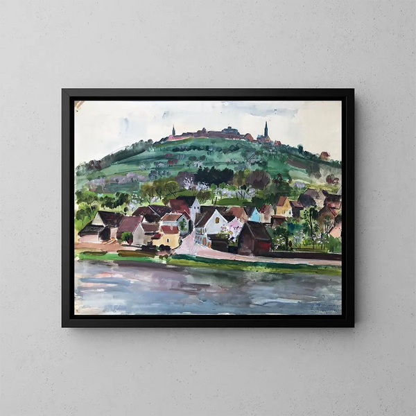 La forteresse de Dilsberg près de Heidelberg - Otto Geigenberger — framed artwork on a wall