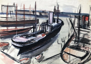 Otto Geigenberger - Schiffe in Anzio.webp