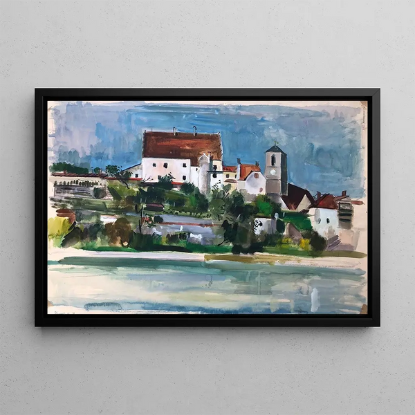 Otto Geigenberger - Wasserburg am Inn Blick auf die Burg und die Pfarrkirche St Jakob.webp