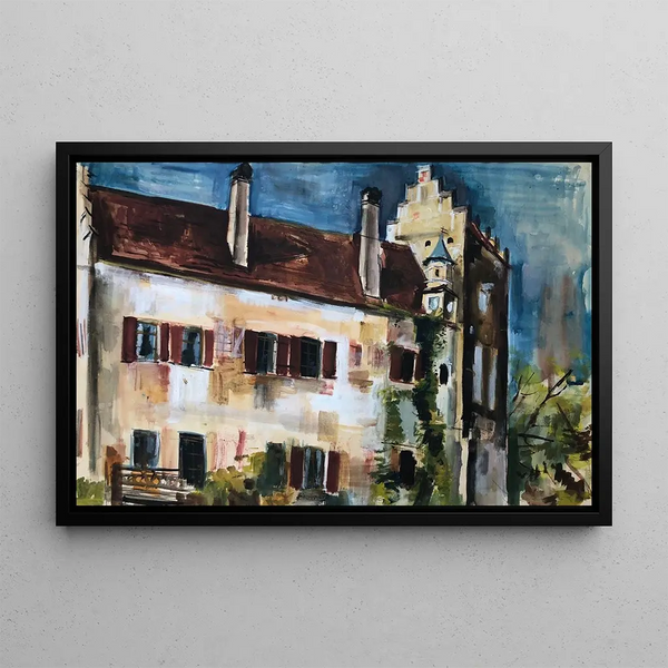 Château d'eau à Reichertshausen - Otto Geigenberger — framed artwork on a wall