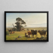 Cows in a meadow - Otto Haslund — framed artwork on a wall