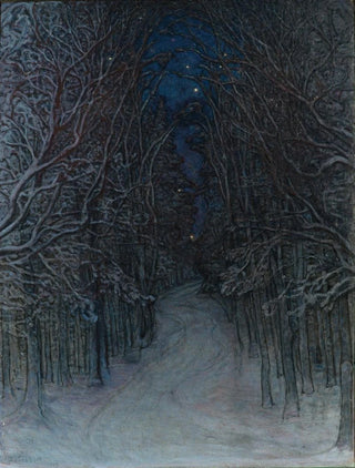 Otto Hesselbom - Winter Night in the Forest.webp