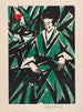 Mujer en verde - Otto Lange — vista de la obra