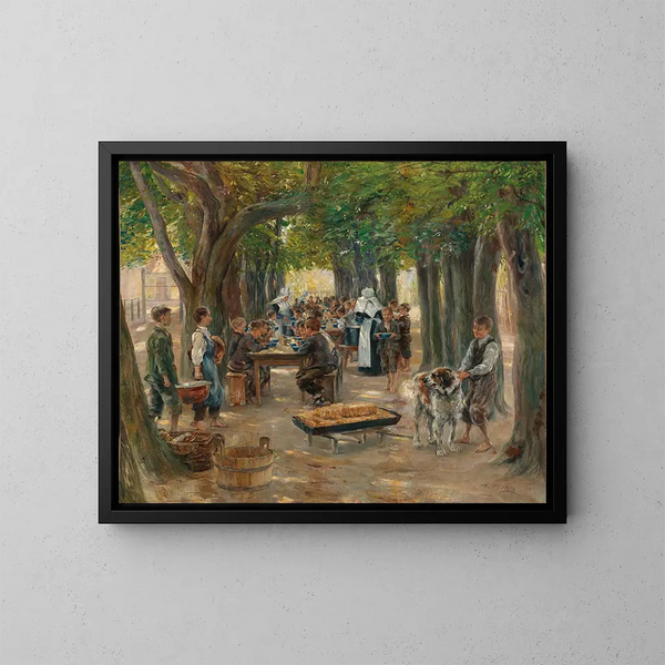 La sopa del convento - Otto Piltz — cuadro enmarcado en la pared