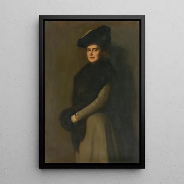 Portrait of H.R.H. the Grand Duchess Hereditary Hilda of Baden - Otto Propheter — framed artwork on a wall