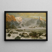 Vue de Reine dans les Lofoten - Otto Sinding — framed artwork on a wall