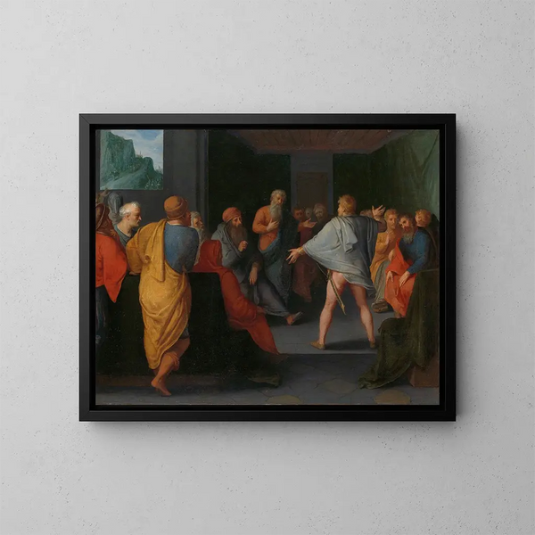 La Conférence des Gaules à Reims - Otto van Veen — framed artwork on a wall