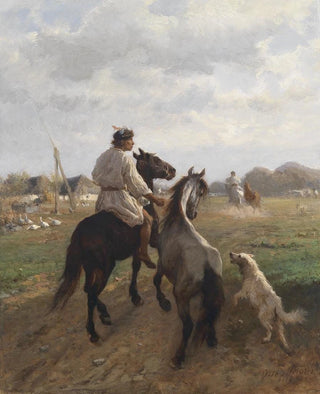 Otto von Thoren - Motiv aus der Puszta.webp