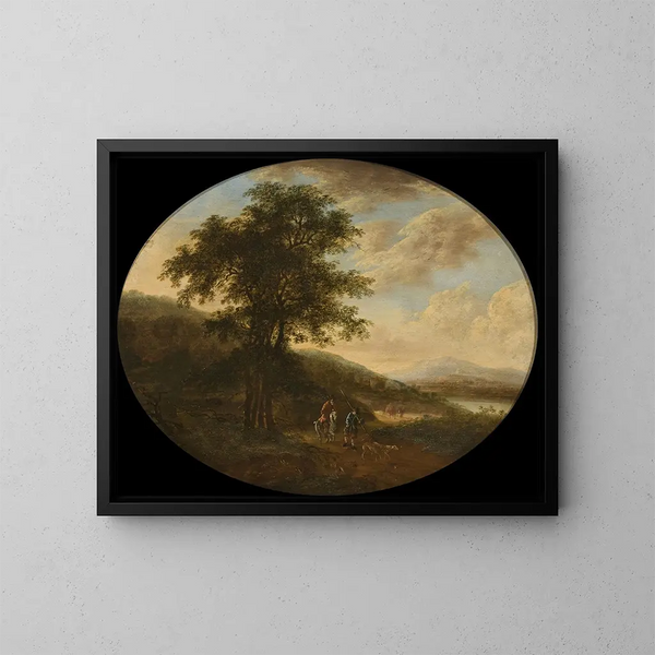 Paisaje italiano - Ottomar Hackius — cuadro enmarcado en la pared