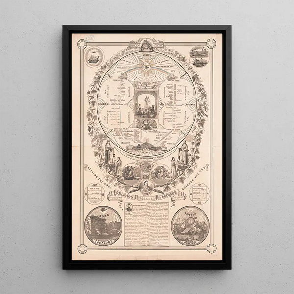 Cadran du temps ou paisajes de la historia, caída y redención del hombre - Paul A. Emory — cuadro enmarcado en la pared