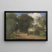 Un camino rural cerca de la mansión de Vognserup, Zelanda, el pintor JTh Lundbye dibujando al borde del camino - P. C. Skovgaard — cuadro enmarcado en la pared