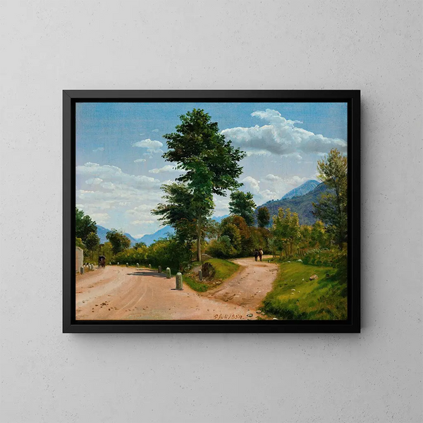 Paisaje italiano - P. C. Skovgaard — cuadro enmarcado en la pared