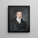 retrato del maestro Hans Jensen Visby 1777-1870 de la parroquia de Aagerup Ramlse - P. C. Skovgaard — cuadro enmarcado en la pared