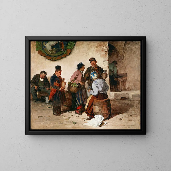 En la Hofbräuhaus de Múnich - Pál Böhm — cuadro enmarcado en la pared