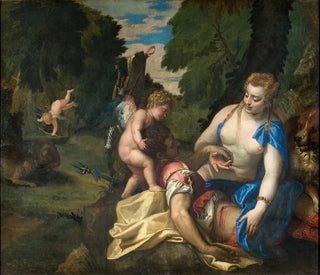 Venus llorando a Adonis - Paolo Véronèse — vista de la obra