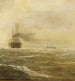 the HAPAG ocean liner in front of Nantucket shoals - Hugo Schnars — artwork view