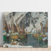 Reproduction of the painting Among the fishing boats in Svolvær, study of the Lofoten - Anna Boberg