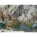 Reproduction of the painting Among the fishing boats in Svolvær, study of the Lofoten - Anna Boberg
